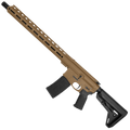 AR-15 Semi Auto 5.56 NATO Rifle 16" Barrel Billet Upper / Lower 17" M-LOK Handguard - Burnt Bronze