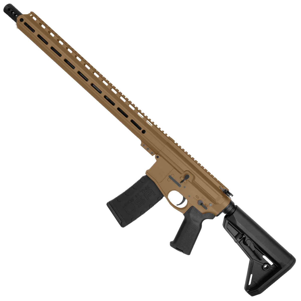 AR-15 Semi Auto 5.56 NATO Rifle 16" Barrel Billet Upper / Lower 17" M-LOK Handguard - Burnt Bronze