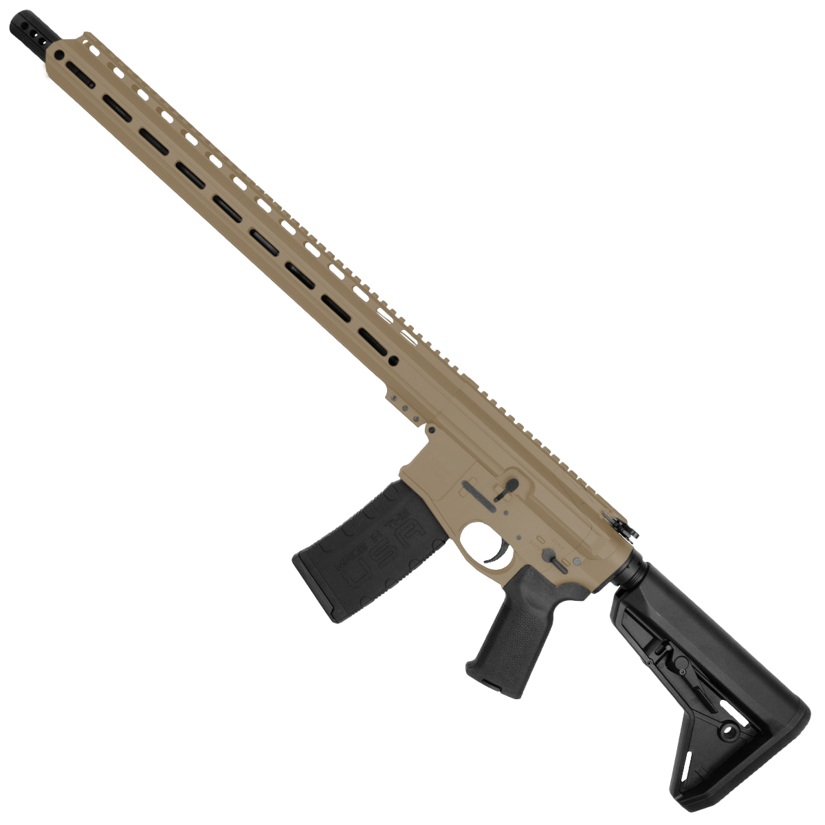 AR-15 Semi Auto 5.56 NATO Rifle 16" Barrel Billet Upper / Lower 17" M-LOK Handguard - FDE