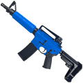 AR-15 A2 Style Semi Auto 5.56 NATO Pistol 10" Barrel w/ Custom FSB - Flame Blue