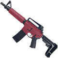 AR-15 A2 Style Semi Auto 5.56 NATO Pistol 10" Barrel w/ Custom FSB - Cranberry Frost