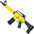 AR-15 A2 Style Semi Auto 5.56 NATO Pistol 10" Barrel w/ Custom FSB - Lemon Zest
