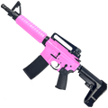 AR-15 A2 Style Semi Auto 5.56 NATO Pistol 10" Barrel w/ Custom FSB - Sig Pink