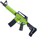 AR-15 A2 Style Semi Auto 5.56 NATO Pistol 10" Barrel w/ Custom FSB - Zombie Green