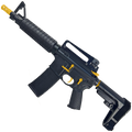 AR-15 Two-Tone A2 Style Semi Auto 5.56 NATO Pistol 10" Barrel w/ Custom FSB - Black and Gold