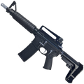 AR-15 Two-Tone A2 Style Semi Auto 5.56 NATO Pistol 10" Barrel w/ Custom FSB - Black and Sniper Gray