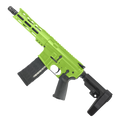 AR-15 Semi Auto .223 5.56 Pistol 7.5" Barrel 7" American Built Custom MLOK Handguard - Zombie Green