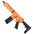 AR-15 Semi Auto .223/5.56 Tactical Pistol 7.5" Barrel 7" Quad Rail - Tequila Sunrise Orange
