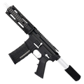 AR-15 Two-Tone Semi Auto .223/5.56 Tactical Pistol 7.5" Barrel 7" Quad Rail - Black and White