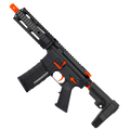 AR-15 Two-Tone Semi Auto .223/5.56 Tactical Pistol 7.5" Barrel 7" Quad Rail - Black and Hunter Orange