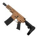 AR15 Micro .223/5.56 Pistol 5" Barrel 4" M-Lok Handguard- Burnt Bronze