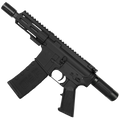 AR15 Micro .223/5.56 Pistol 5" Barrel 4" M-Lok Handguard w/ Micro Buffer Tube - Anodized Black
