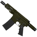 AR15 Micro .223/5.56 Pistol 5" Barrel 4" M-Lok Handguard w/ Micro Buffer Tube - Magpul ODG