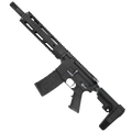AR-15 Two-Tone Semi Auto 5.56 NATO Mid Range Pistol 10" Barrel Quad Rail Handguard - Black and Sniper Gray