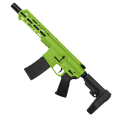 AR15 .223 5.56 Pistol Billet Upper/ Lower 8" Ballistic Advantage Barrel Custom M-Lok w/ Integrated Handstop - Zombie Green