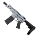 AR15 Micro 556 NATO Pistol Billet Upper/ Lower 5" Barrel Custom M-Lok Handguard - Tungsten