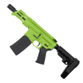 AR15 Micro 556 NATO Pistol Billet Upper/ Lower 5" Barrel Custom M-Lok Handguard - Zombie Green