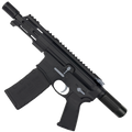 AR15 Micro Two-Tone 556 NATO Pistol Billet Upper/ Lower 5" Barrel Custom M-Lok Handguard with Micro Buffer Tube - Sniper Gray