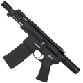 AR15 Micro Two-Tone 556 NATO Pistol Billet Upper/ Lower 5" Barrel Custom M-Lok Handguard with Micro Buffer Tube - Tungsten Gray