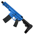 AR15 .223/556 Custom SBA3 Braced Billet Pistol 5" Barrel- Flame Blue