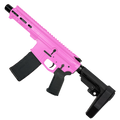 AR15 300 AAC Blackout Custom SBA3 Braced Billet Pistol 5" Barrel - Sig Pink