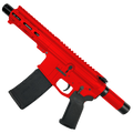 AR15 .223/556 "MINI MICRO" Custom Billet Pistol w/ 5" Barrel - Red