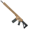 AR-15 .223 WYLDE Semi Auto .223/5.56 Rifle 18" Stainless Barrel 17" Custom MLOK Rail - Burnt Bronze