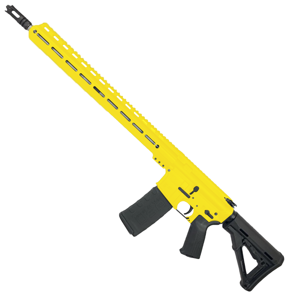 AR-15 .223 WYLDE Semi Auto .223/5.56 Rifle 18" Stainless Barrel 17" Custom MLOK Rail - Lemon Zest