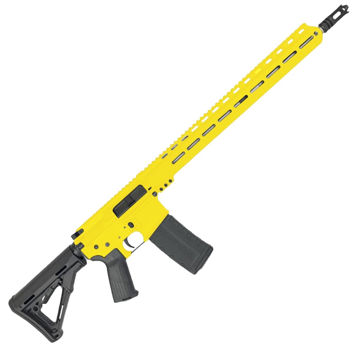 AR-15 .223 WYLDE Semi Auto .223/5.56 Rifle 18" Stainless Barrel 17" Custom MLOK Rail - Lemon Zest