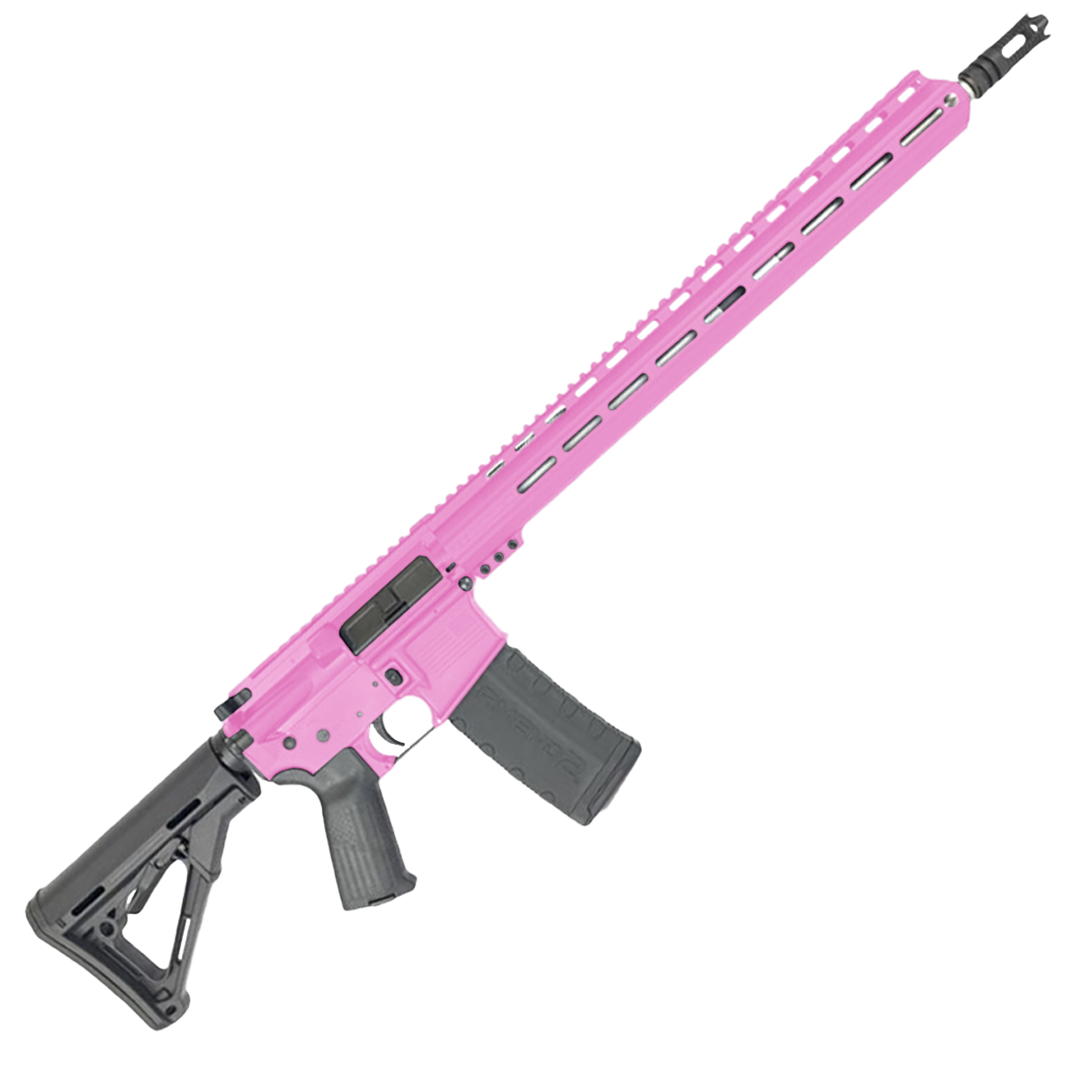 AR-15 .223 WYLDE Semi Auto .223/5.56 Rifle 18" Stainless Barrel 17" Custom MLOK Rail - Sig Pink