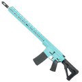 AR-15 .223 WYLDE Semi Auto .223/5.56 Rifle 18" Stainless Barrel 17" Custom MLOK Rail - Robins Egg Blue