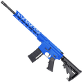AR-15 Semi Auto .223/5.56 NATO Rifle 16" Nitride 1:8 Barrel M4 Stock 12" Custom Hybrid Slim MLOK - Flame Blue
