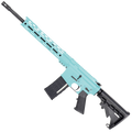 AR-15 Semi Auto .223/5.56 NATO Rifle 16" Nitride 1:8 Barrel M4 Stock 12" Custom Hybrid Slim MLOK - Robins Egg Blue
