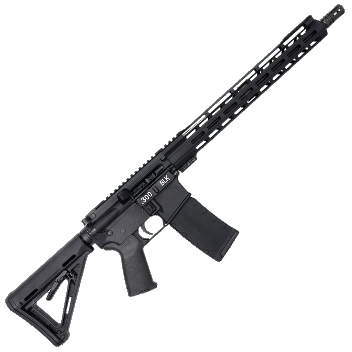 AR-15 .300 AAC Blackout Rifle 16" 1:8 Nitride Barrel 15" Hybrid MLOK Handguard MOE