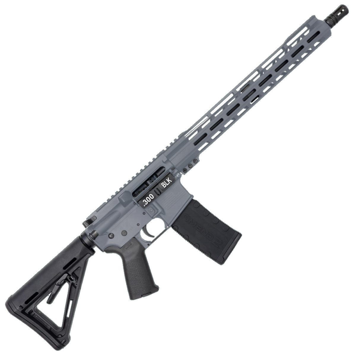 AR-15 .300 AAC Blackout Rifle 16" 1:8 Nitride Barrel 15" Hybrid MLOK Handguard MOE-Sniper Grey
