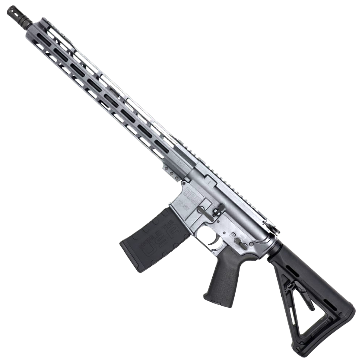 AR-15 .300 AAC Blackout Rifle 16" 1:8 Nitride Barrel 15" Hybrid MLOK Handguard MOE - Tungsten Gray