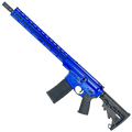 AR-15 .300 Blackout Rifle 16" Barrel 15" MLOK Handguard M4 Stock - Flame Blue