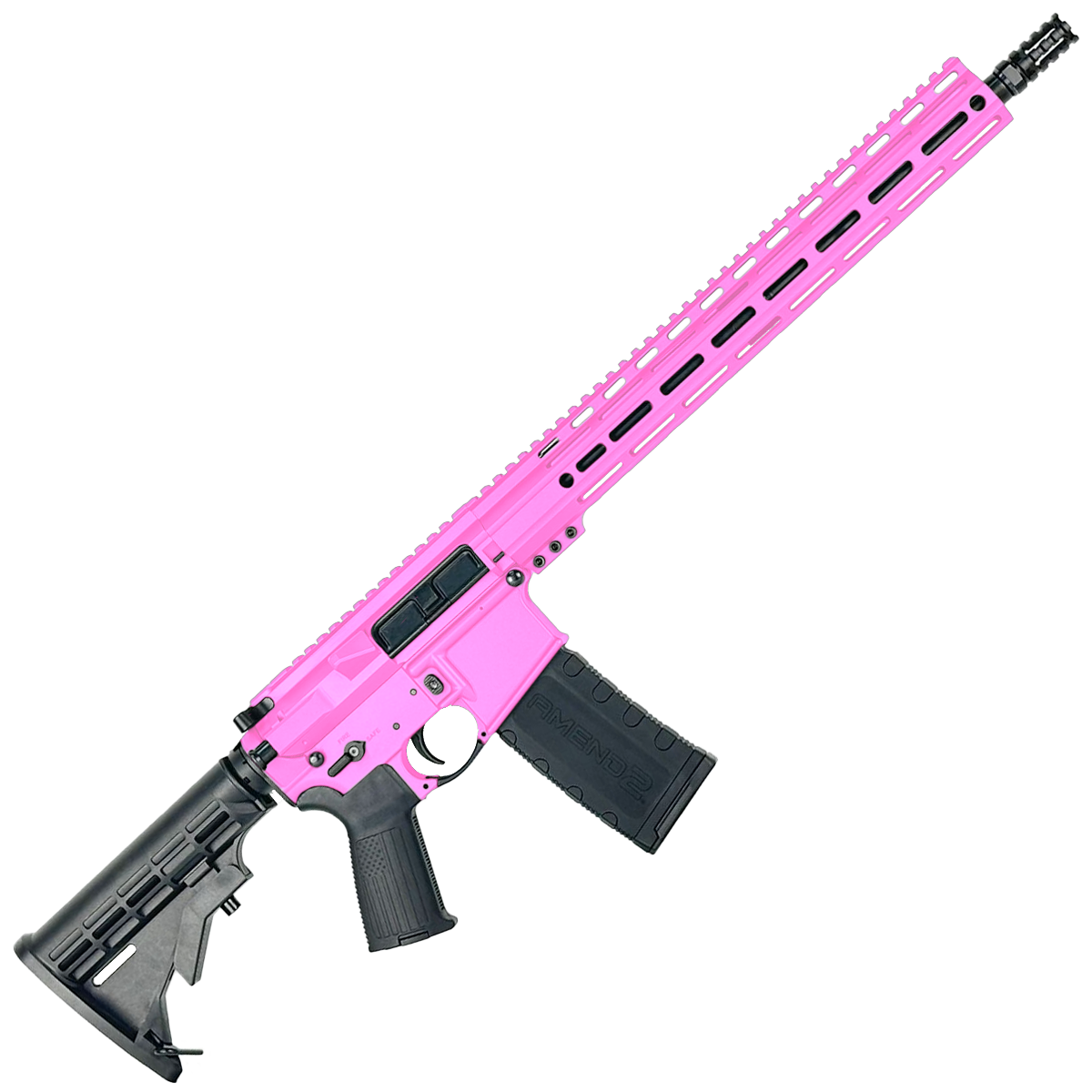 AR-15 .300 Blackout Rifle 16" Barrel 15" MLOK Handguard M4 Stock - Sig Pink