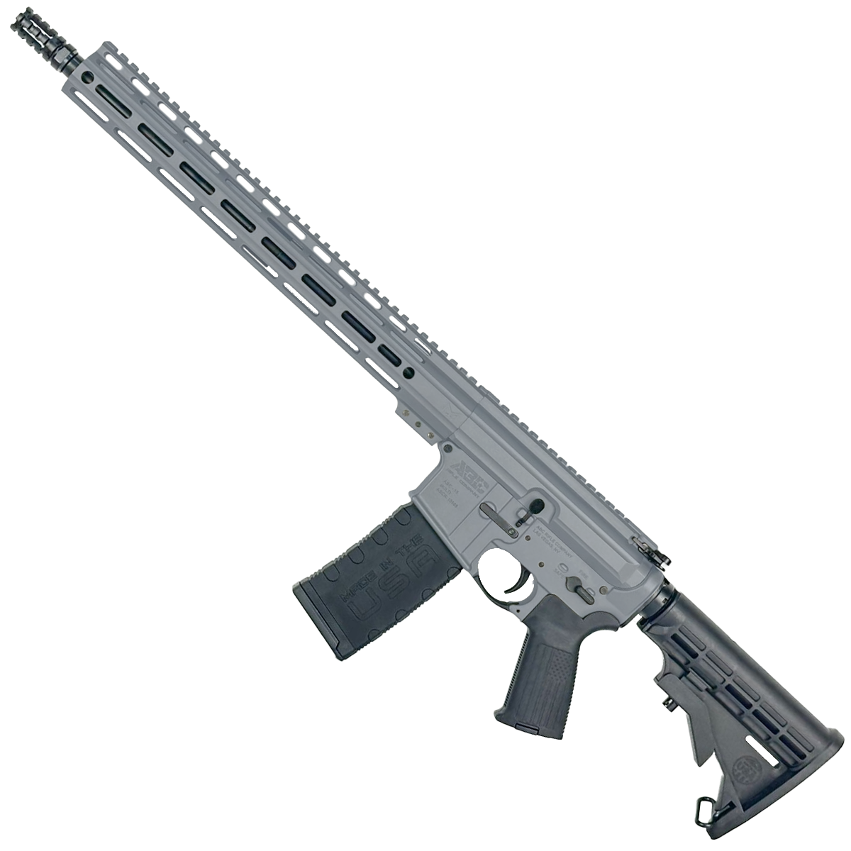 AR-15 .300 Blackout Rifle 16" Barrel 15" MLOK Handguard M4 Stock - Sniper Gray