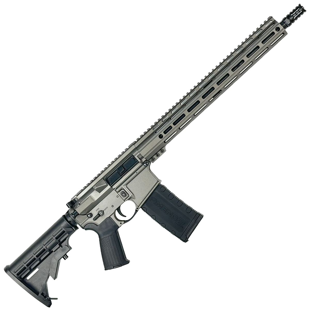 AR-15 .300 Blackout Rifle 16" Barrel 15" MLOK Handguard M4 Stock - Tungsten Gray