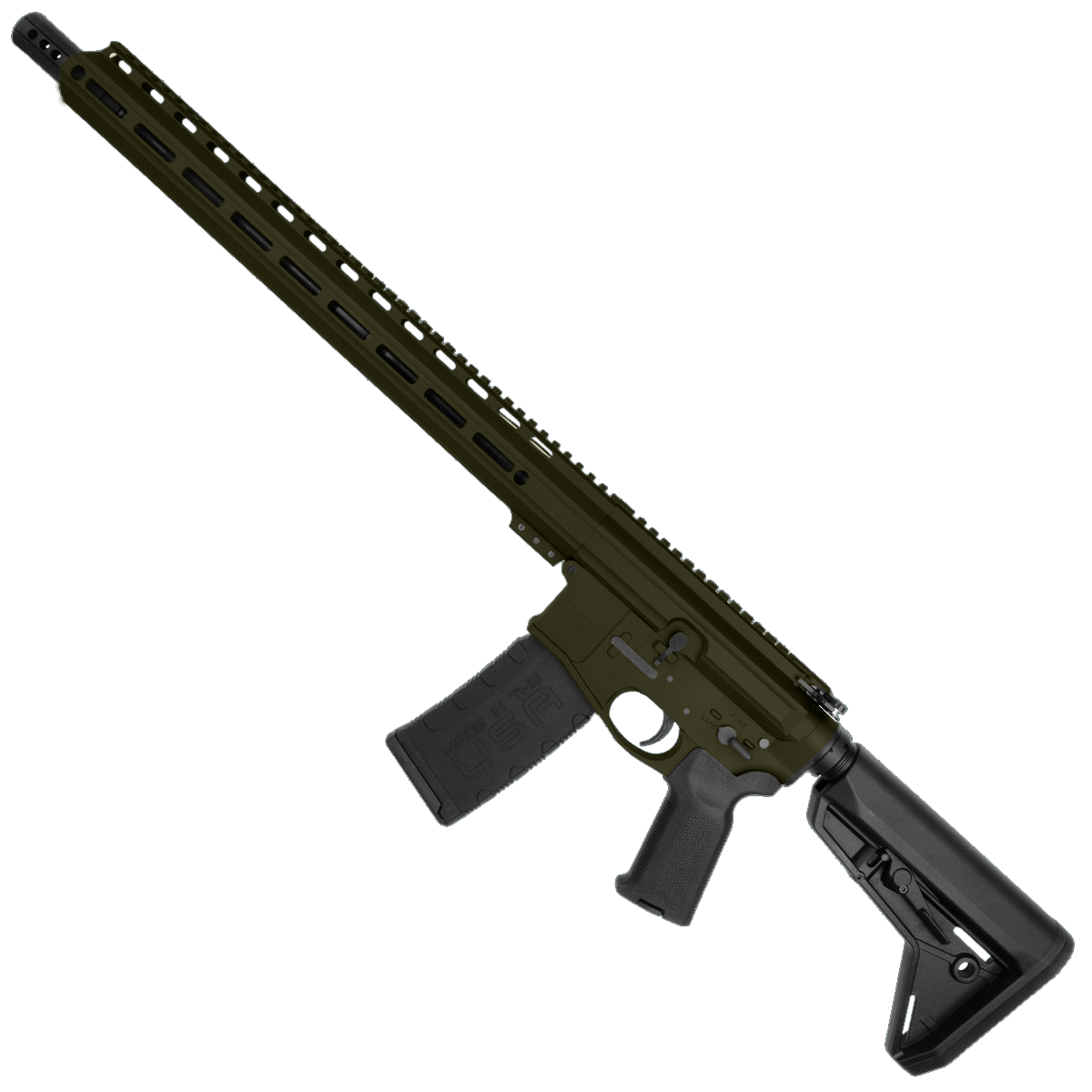 AR-15 Semi Auto .300 AAC Blackout Rifle 16" Barrel Billet Upper / Lower 17" M-LOK Handguard - Magpul ODG