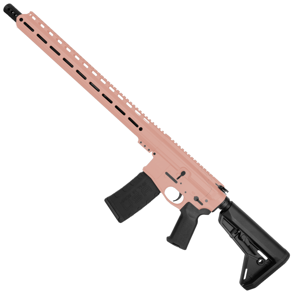 AR-15 Semi Auto 5.56 NATO Rifle 16" Barrel Billet Upper / Lower 17" M-LOK Handguard - Rose Gold