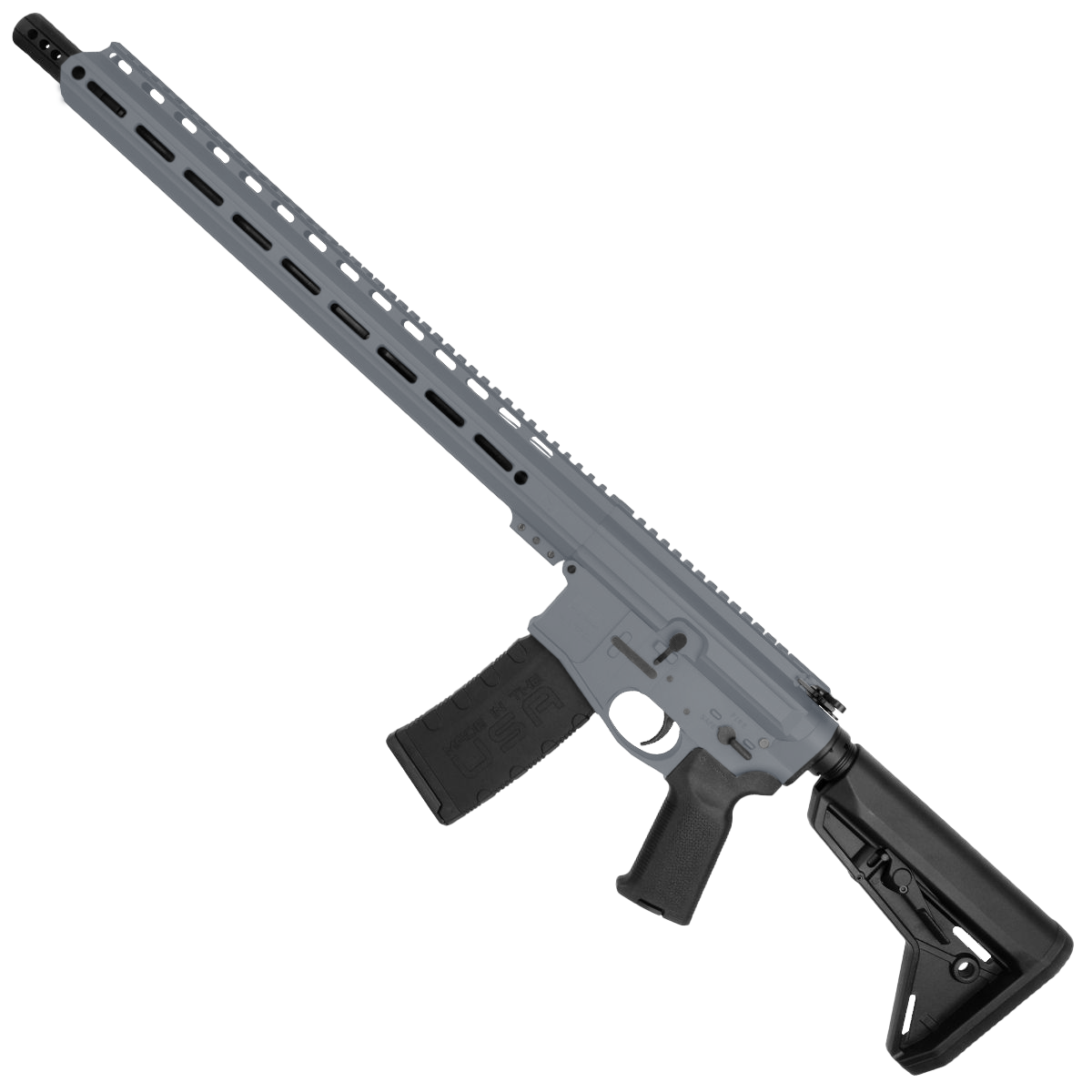 AR-15 Semi Auto .300 AAC Blackout Rifle 16" Barrel Billet Upper / Lower 17" M-LOK Handguard - Sniper Gray