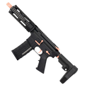 AR-15 Two-Tone Semi Auto .300 Blackout Tactical Pistol 7.5" Barrel 7" Quad Rail - Black and Rose Gold