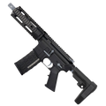 AR-15 Two-Tone Semi Auto .300 Blackout Tactical Pistol 7.5" Barrel 7" Quad Rail - Black and Sniper Gray