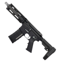 AR-15 Two-Tone Semi Auto .300 Blackout Tactical Pistol 7.5" Barrel 7" Quad Rail - Black and Tungsten Gray