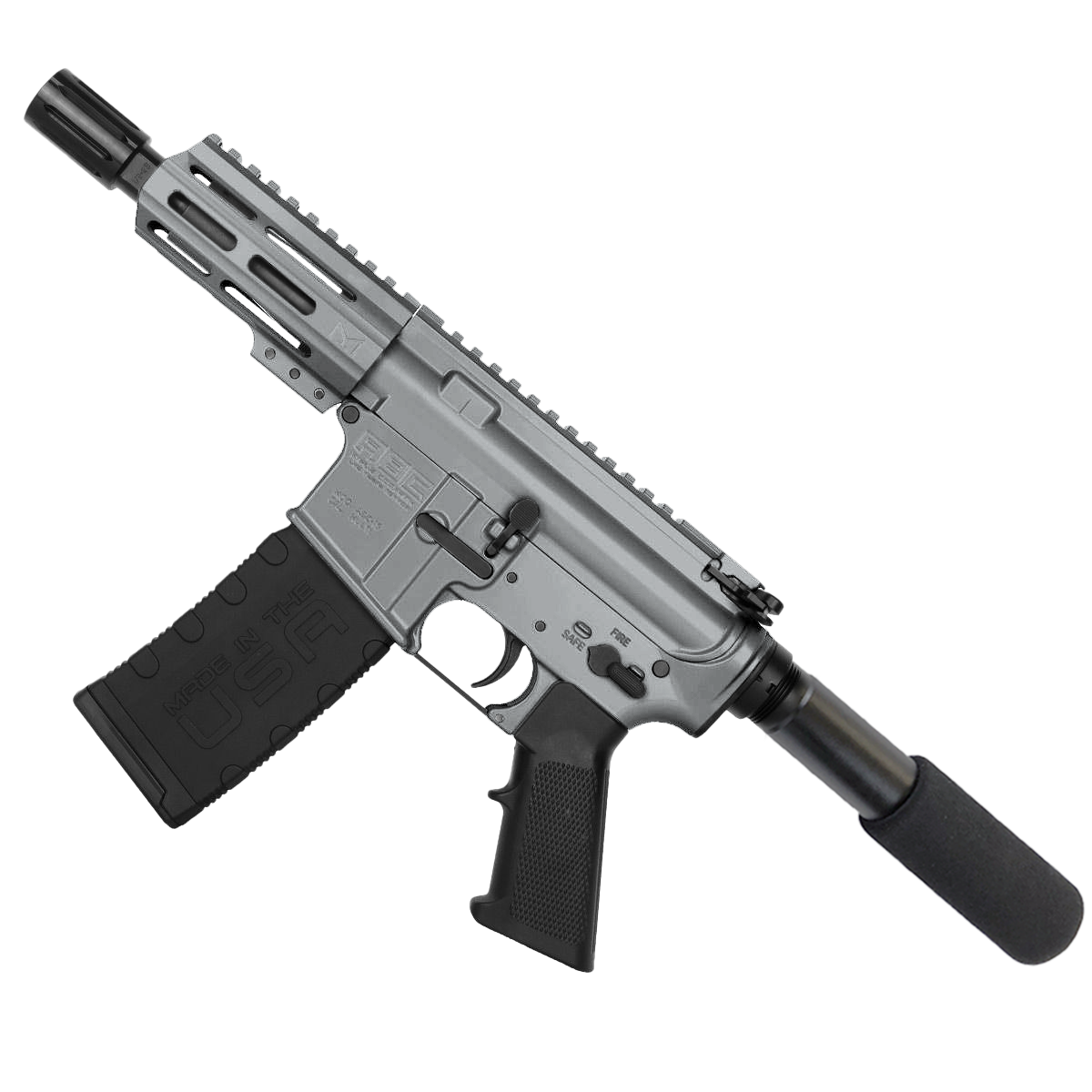 AR15 Micro .300 Blackout Pistol 5" Barrel 4" M-Lok Handguard- Tungsten