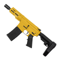 AR15 Micro .300 Blackout Pistol 5" Barrel 4" M-Lok Handguard- Gold