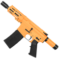 AR15 Micro .300 Blackout Pistol 5" Barrel 4" M-Lok Handguard w/ Micro Buffer Tube - Tequila Sunrise Orange