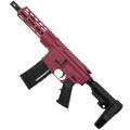 AR-15 Semi Auto .300 AAC Blackout Pistol 7.5" Barrel 7" Custom MLOK Handguard Cranberry Frost